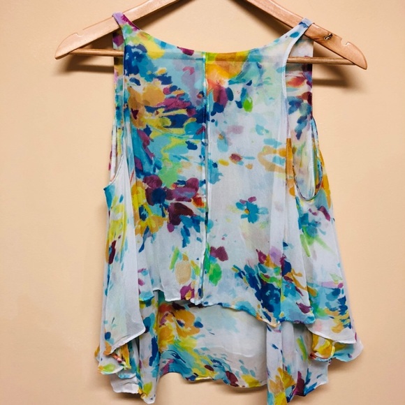 Maeve watercolor silk top - Picture 4 of 8